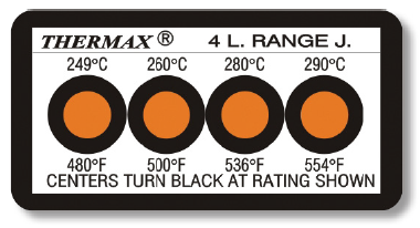 Thermax 不可逆性温度ラベル