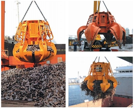 油圧式グラブバケット