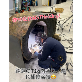 銅製電極ホルダー肉盛溶接加工！