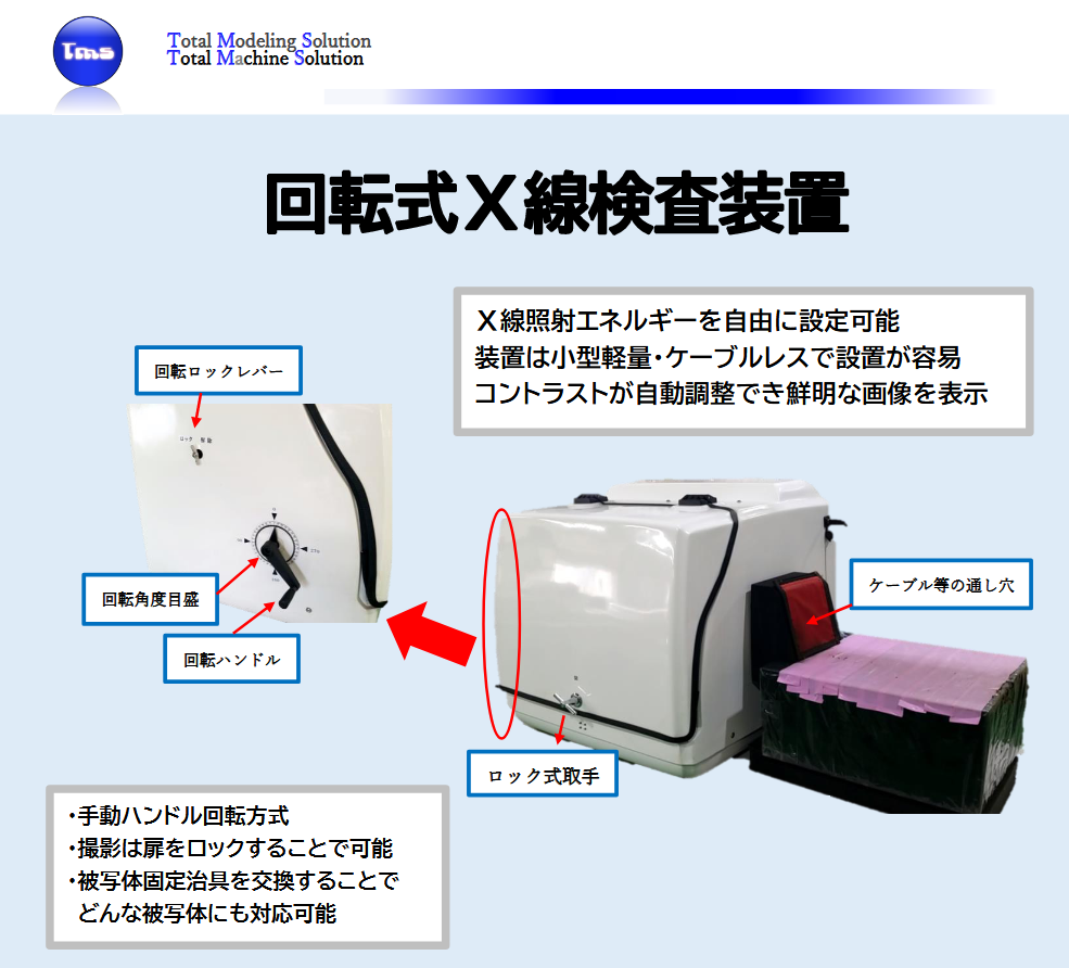 回転機構付きX線検査装置