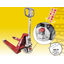 Foot guard with parking brake for hand pallet truck