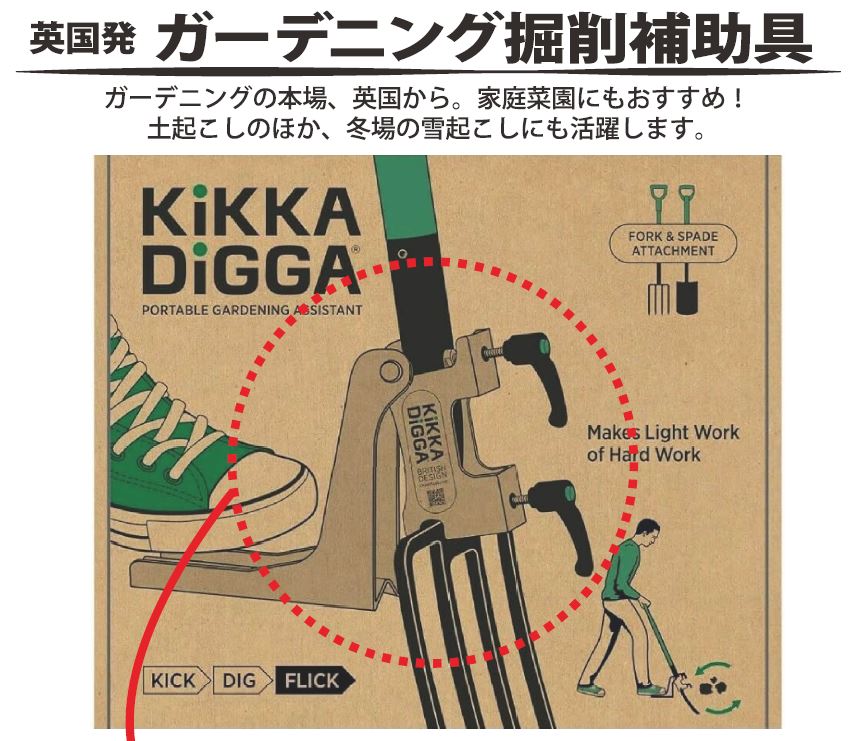 英国発！ガーデニング掘削補助具『キッカーデッカー』