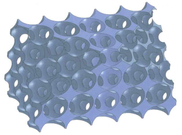 ポリスチレン　ナノ粒子の応用例「３次元規則性配列多孔体」