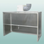 Custom-made roll curtain type exhaust hood