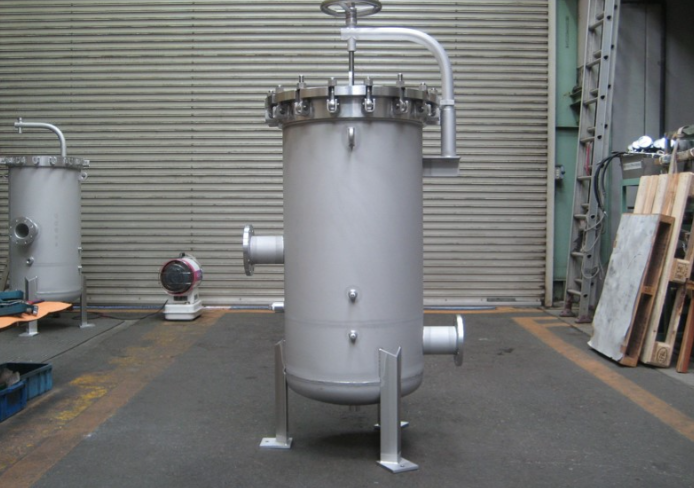 【製作事例】水処理施設用  フィルターハウジング