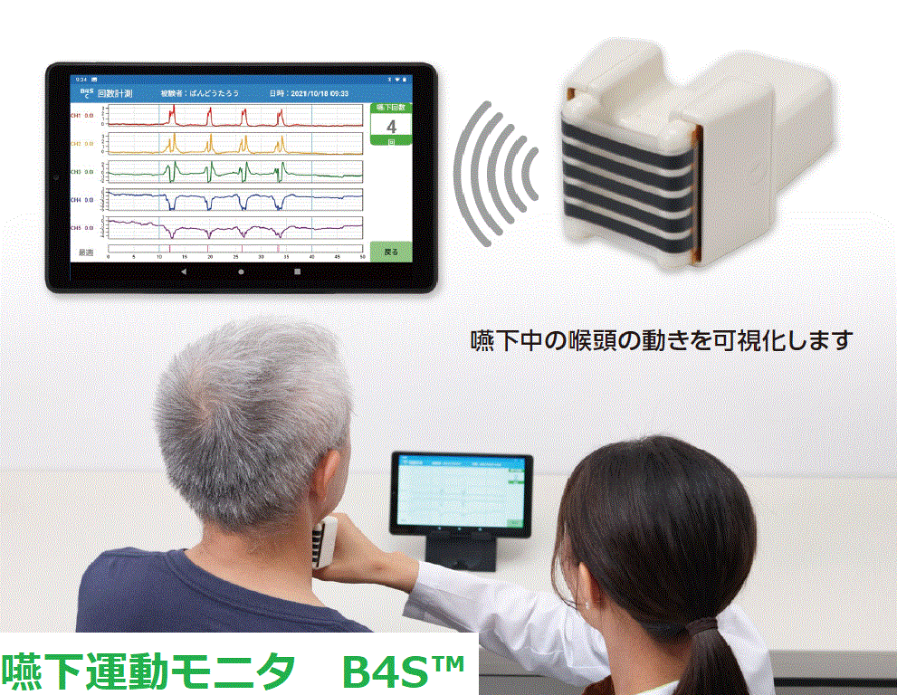 嚥下運動モニタB4S（ビーフォーエス）