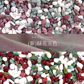 Pebbles and stones "New Green Flowers in Five Colors"