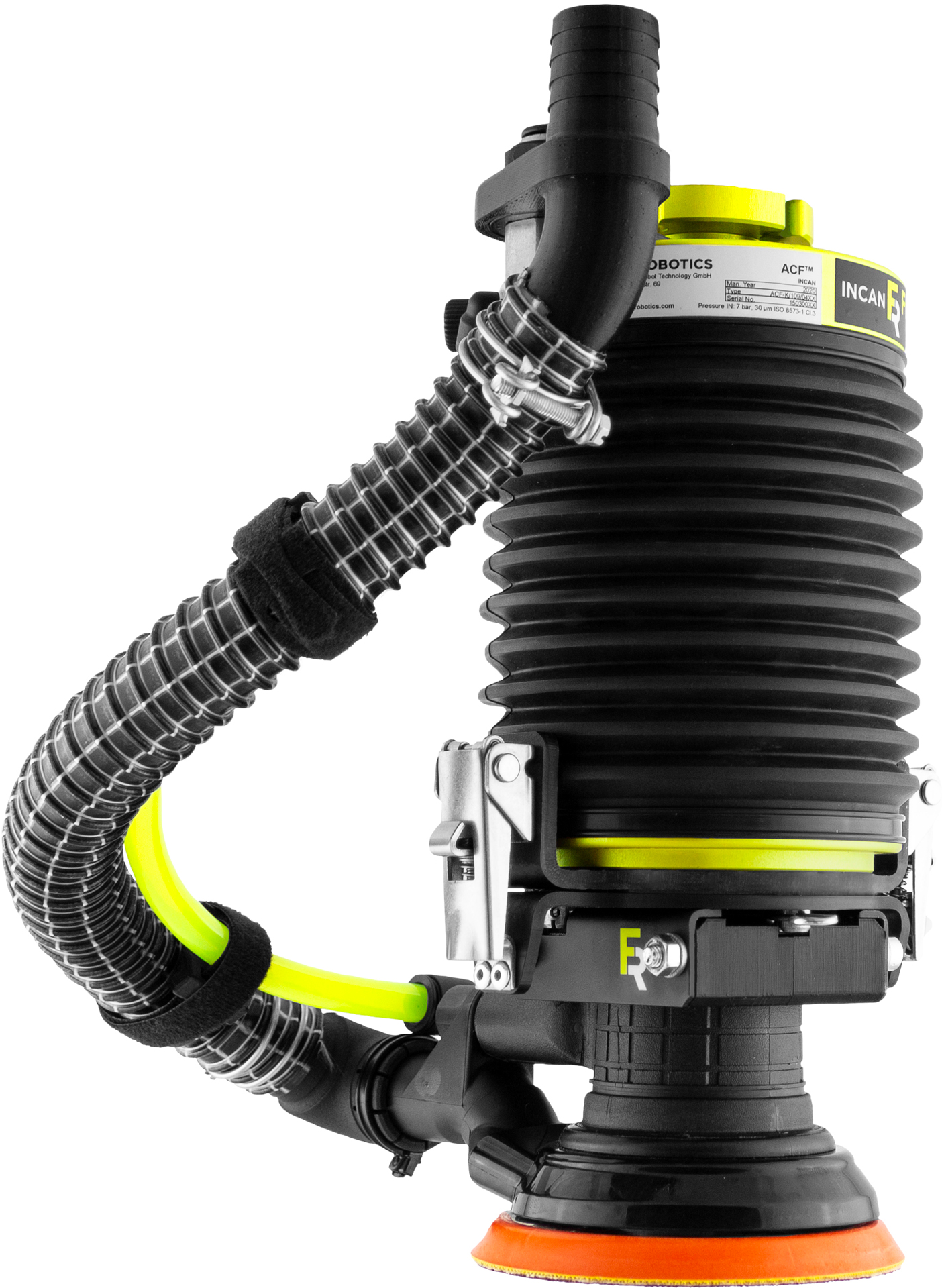 アクリルガラスの研磨をロボットで。押付力自動補正、高品質仕上げ