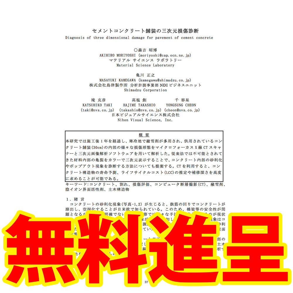 【論文集 無料進呈】セメントコンクリート舗装の三次元損傷診断