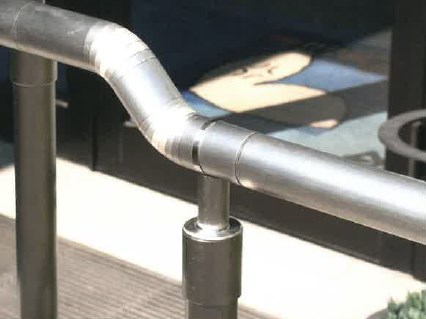 バリアフリー対応ジョイント手摺『metal handrail』