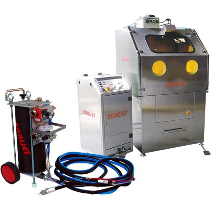 エアー、水、重曹のみを使用する環境に優しい”重曹ブラスト洗浄機”