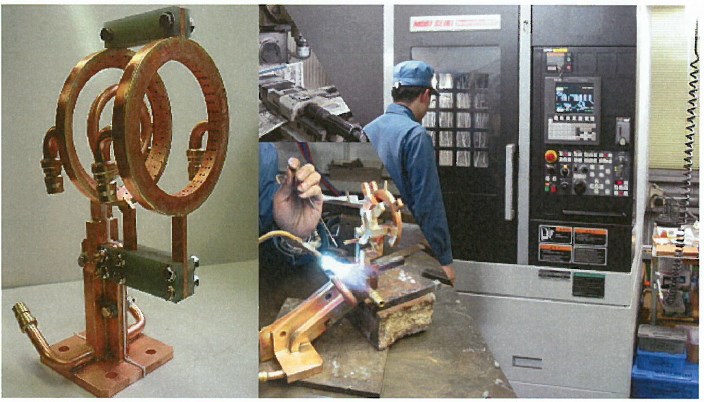 高周波加熱コイル製作・修理　精密機械加工