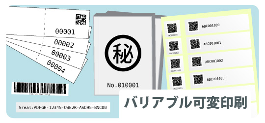 情報可変印刷(バリアブル印刷)Variable Printing
