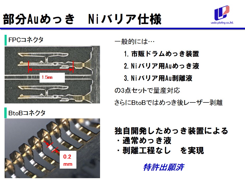 部分Auめっき / Niバリア【電子分品などに！】