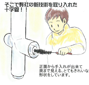 給排気筒『十字管』【二重構造のペレットストーブ用給排気筒！】