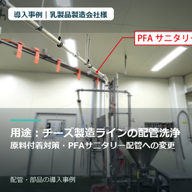 【導入事例】乳製品製造会社様｜配管・部品