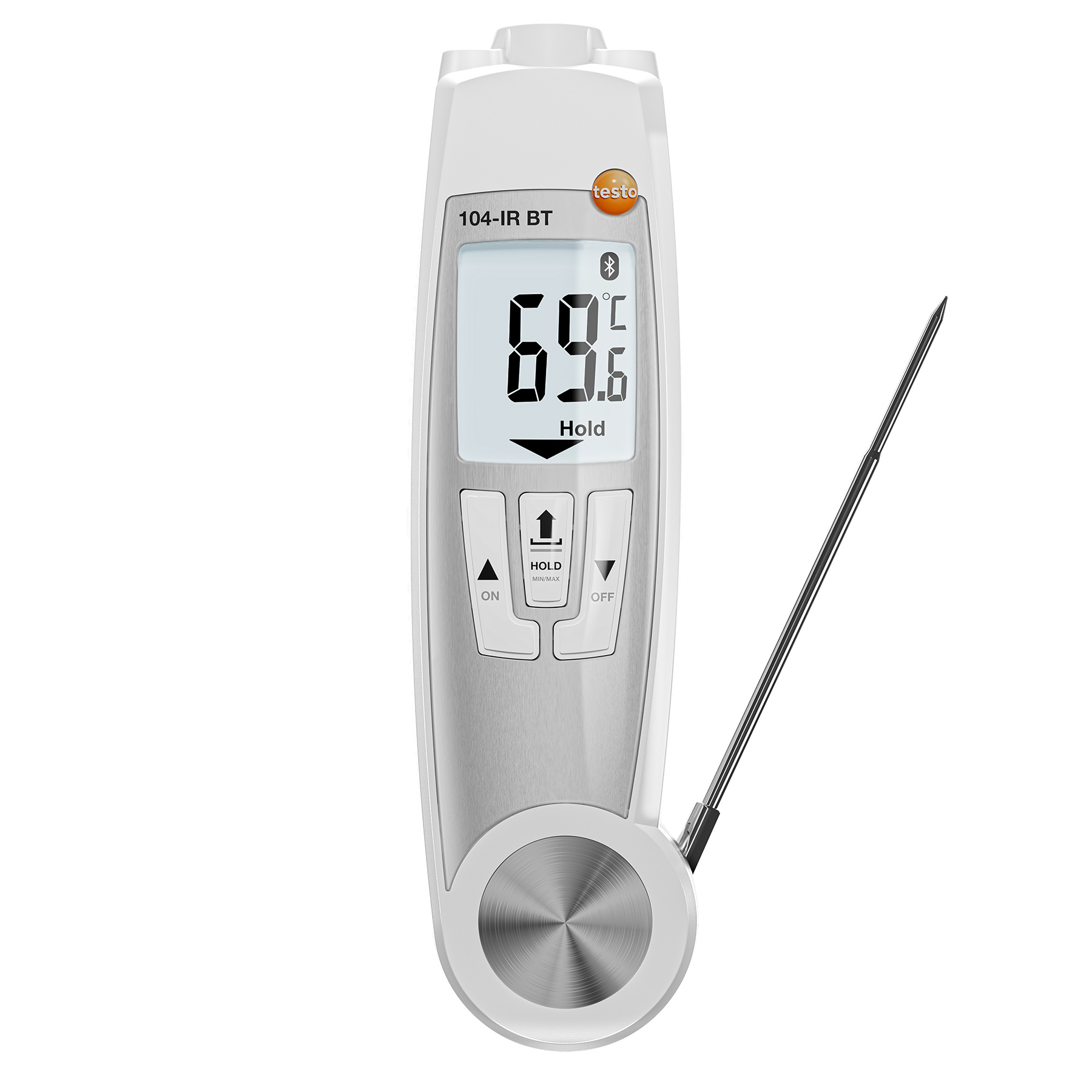 赤外線×中心温度の2WAY測定、折りたたみ式でスマート