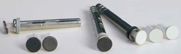 タイル剥落防止工事用化粧キャップ『ネックロールピン』