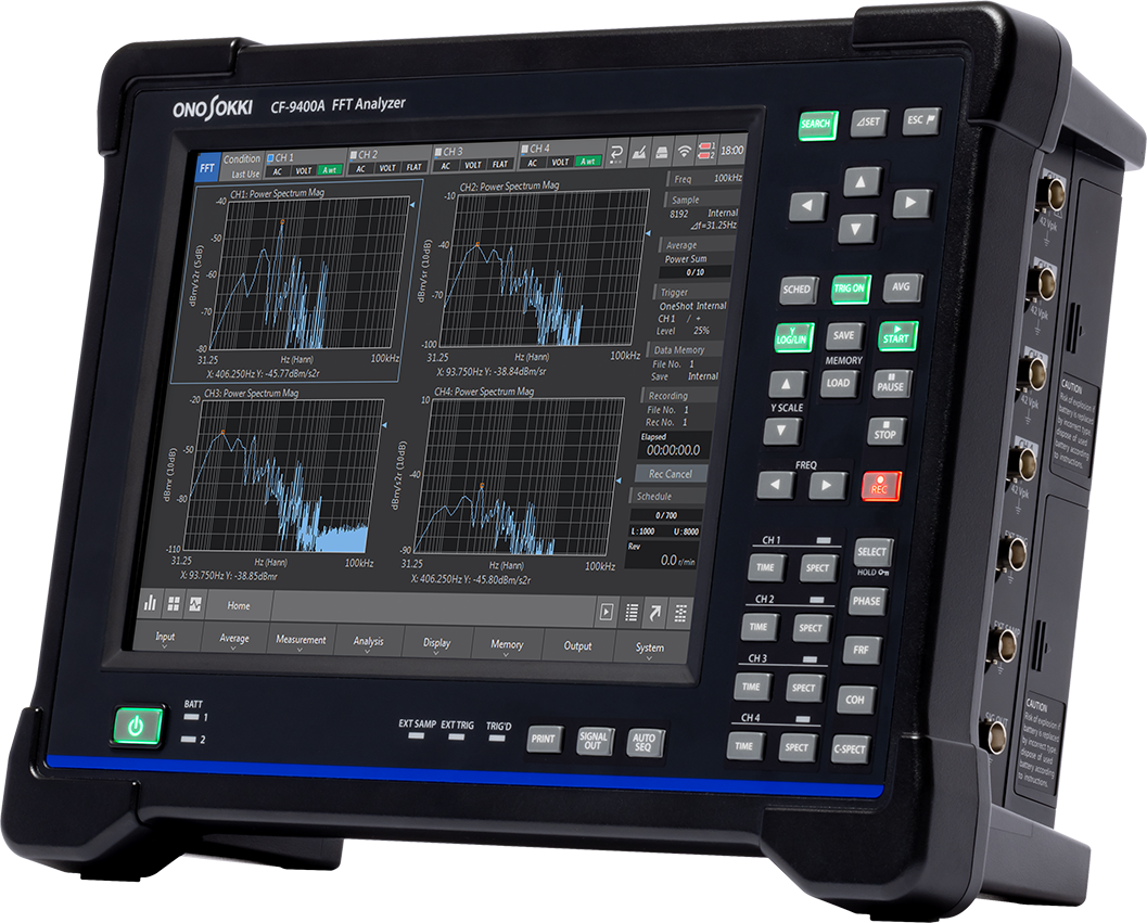 PC不要で現場解析｜ポータブルFFTアナライザーCF-9000A