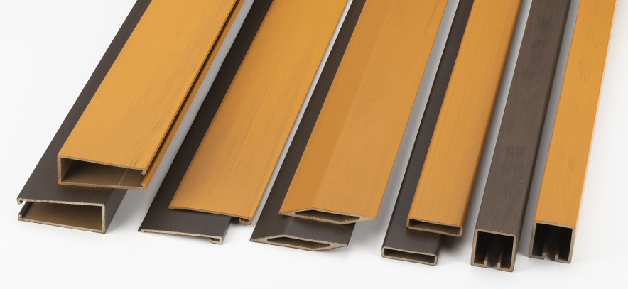 色調4色　木粉入り硬質樹脂押出形材