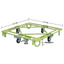 1100&times;1100パレット台車M350B-4RG-450KG