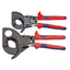 Ratchet-type cable cutter <anti-pinch>