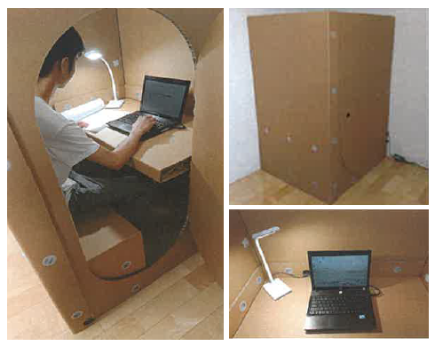 【飛沫感染対策】ダンボールパーソナルルーム