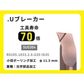【食品機械向け】SUS304 小径ボーリング／工具寿命70倍