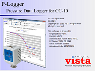 CC-10ワイドレンジ真空計用データロガーソフトP-LOGGER