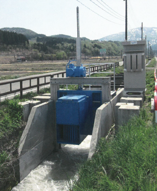 マイクロ水力発電装置搭載型ゲート『ナビックゲート』