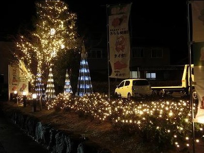 和風イルミネーション：温浴施設