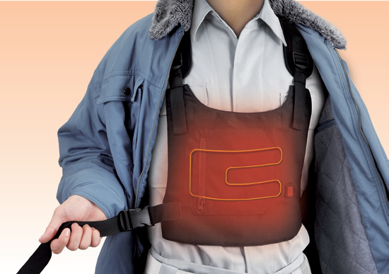 調整ベルト付きベスト『温着ヒーター 暖雅ベスト』