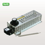 Cover-equipped space heater minimum type with four-point mounting and thermostat.