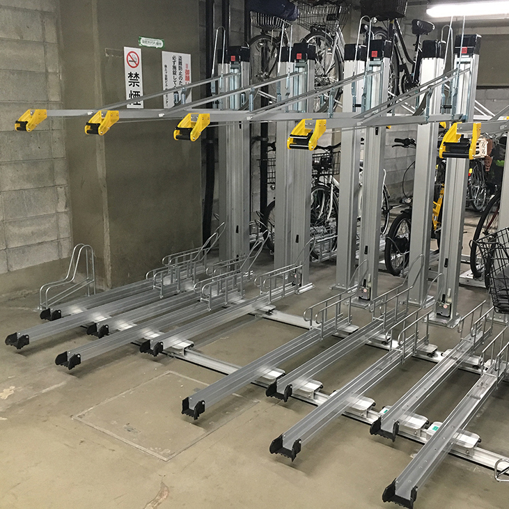 駐輪ラック 2段式サイクルラック『AL-OVS+ALS-220』 サス
