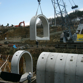 High soil cover culvert "Arch culvert"