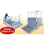 Mobile step gap elimination scissor lift "Dan-sara Raku-da"