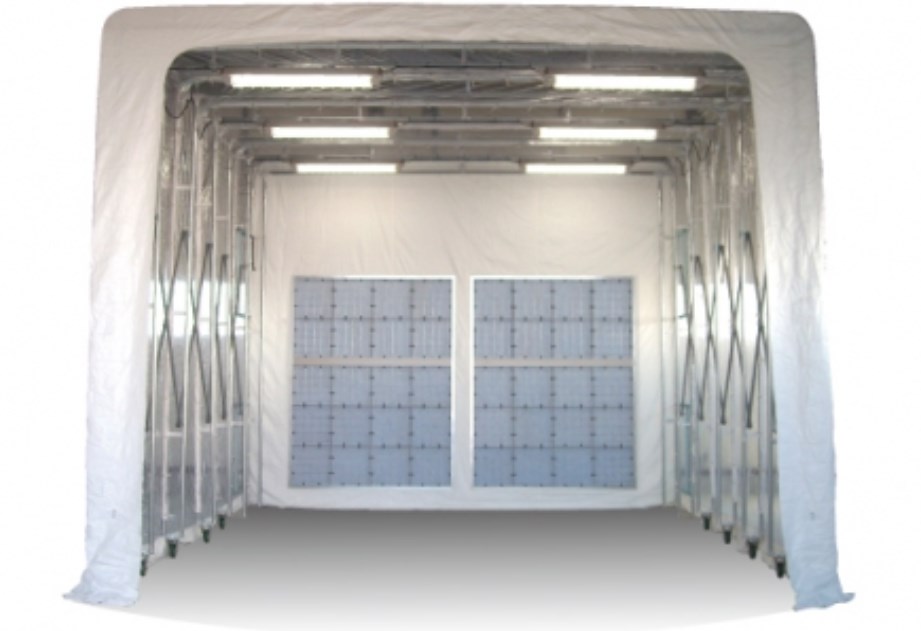 塗装用アコーデオン式塗装ルーム『MERIT GRAND』