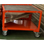 【Assembly Type】2-Tier Medium-Duty Shelf with Casters【Orange, Load Capacity 500Kg】