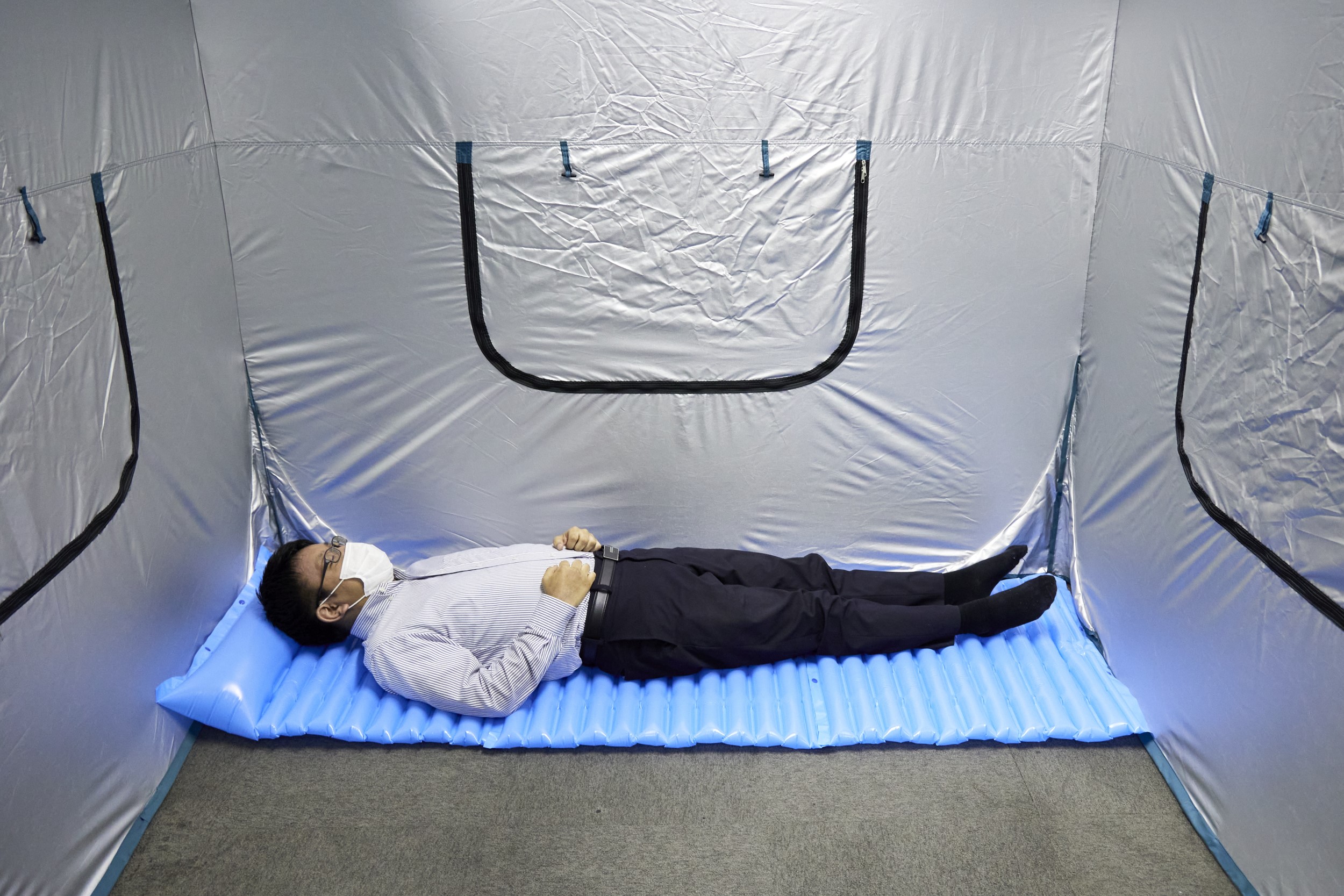 緊急災害時用簡易ベッド『エアざぶとんセット』