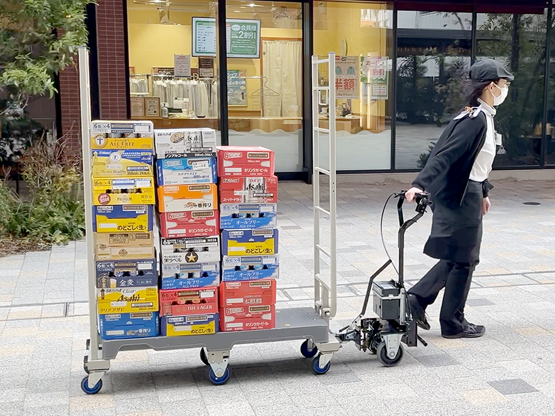 アシスト牽引 カゴ台車・6輪台車用 重い荷物を運ぶのもラクラク 