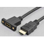 パネルマウントケーブル　HDMI　パネルマウントAメス-Aオス