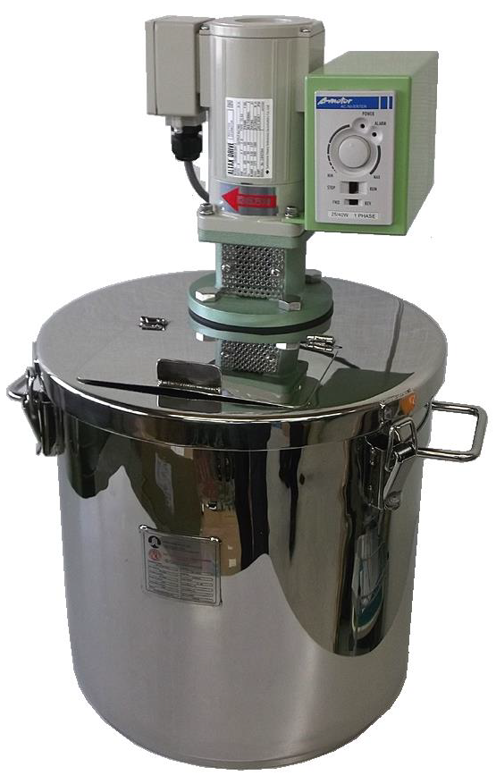 SUS製タンクユニット『攪拌機付ステンレス製タンク 20L』 関西機械工業
