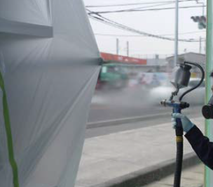 スプレーガンによる塗装技術『フミンコーティング』