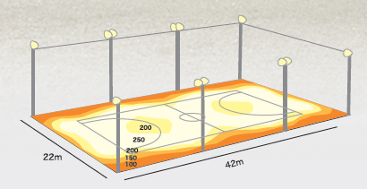 【照明設計/設置事例】フットサルコート