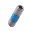 Stainless steel hex socket set screw with a recessed tip and nylon lock processing.