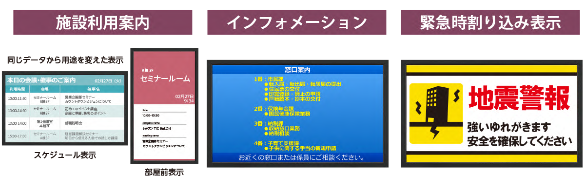 公共施設向けデジタルサイネージ『CDS-200』