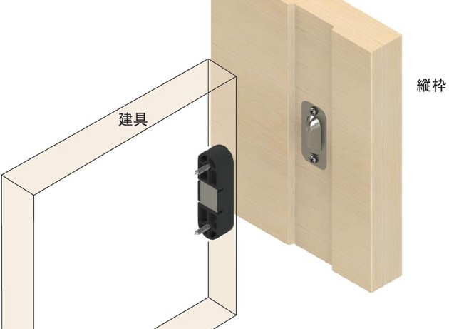 引戸用マグネットストライク