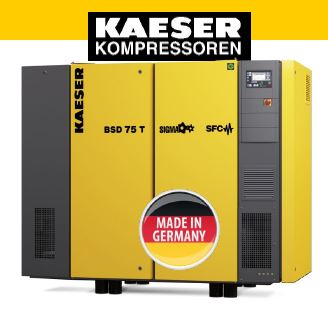 ケーザードライヤー一体型スクリューコンプレッサー『BSD75T
