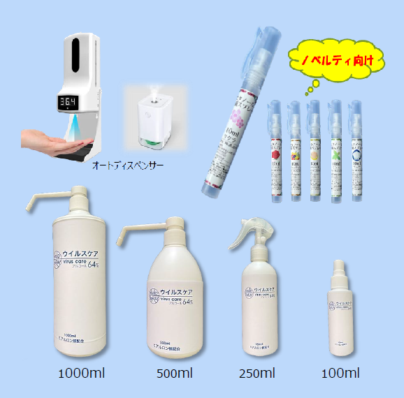 アルコール64％除菌スプレー『ウイルスケアシリーズ』