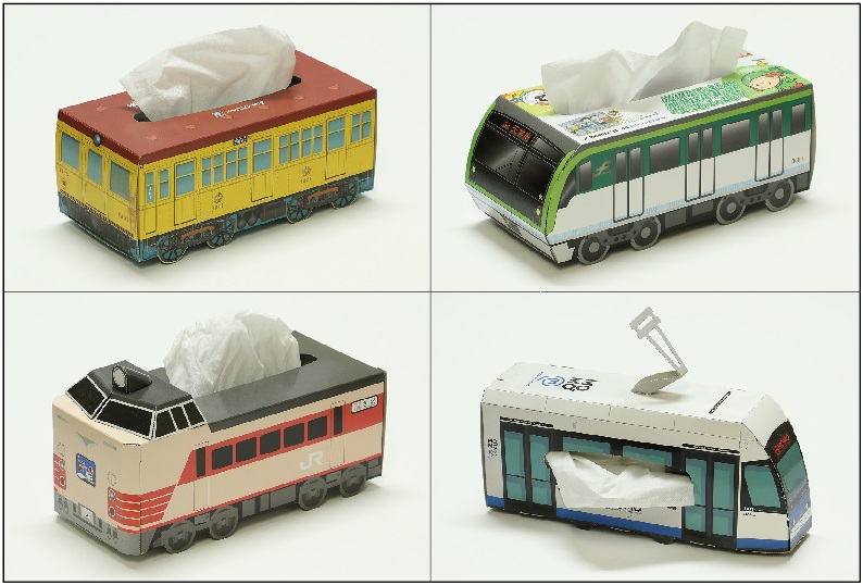 【オリジナルＢＯＸティッシュカバー】電車型